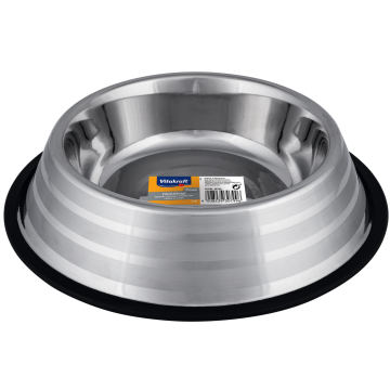 Edelstahlnapf mit Gummiring, 900 ml