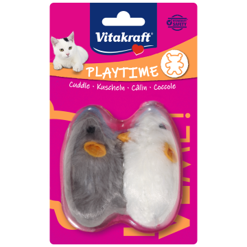 Plüschmäuse mit Quietscher, Langhaar