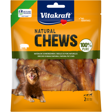 NATURAL CHEWS Natürliche Schweineohren, getrocknet
