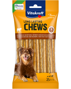 LONG LASTING CHEWS Gedrehte Kaustangen, 12,5 cm, 25 Stück