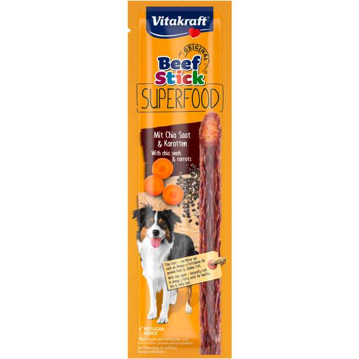 Beef Stick® Superfood mit Chia Saat und Karotten Beef Stick® Superfood mit Chia Saat und Karotten