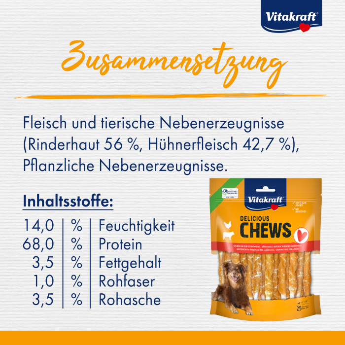 DELI CHEWS Kaurollen mit Huhn, S