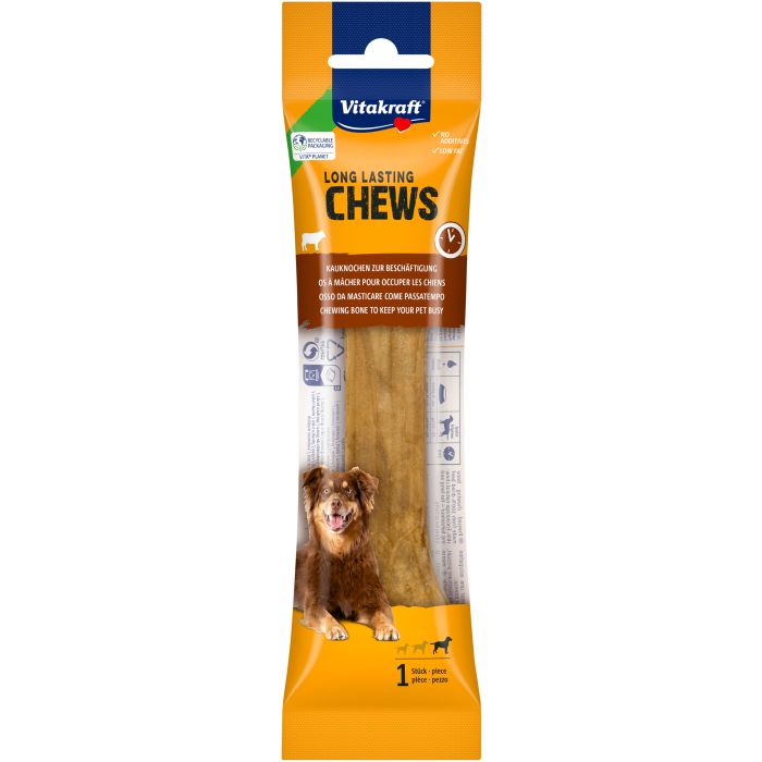 LONG LASTING CHEWS Kauknochen, gepresst, 14 cm, 1 Stück
