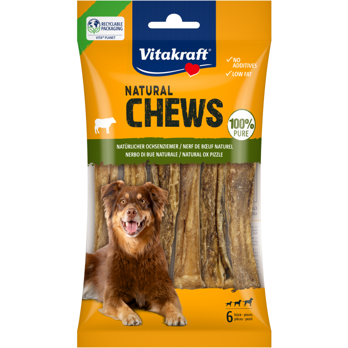 NATURAL CHEWS Natürlicher Ochsenziemer, geschnitten