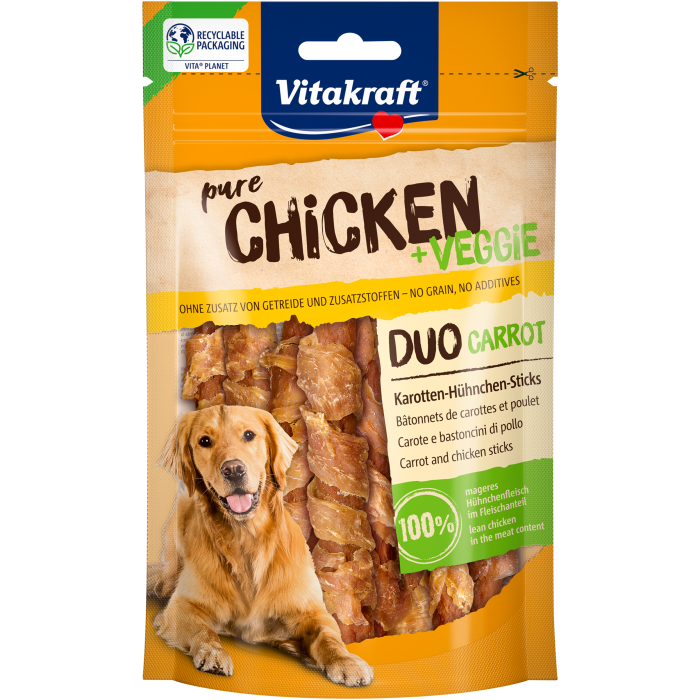 CHICKEN + VEGGIE DUO CARROT Karotten-Hühnchen-Sticks CHICKEN + VEGGIE DUO CARROT Karotten-Hühnchen-Sticks