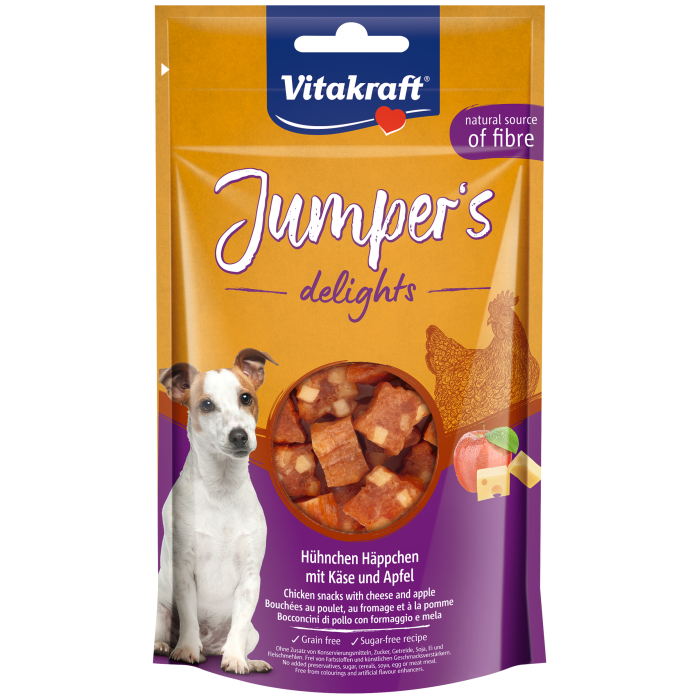 Jumper’s delights Hühnchen Häppchen mit Käse und Apfel